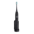 Snosha N2 black sonic electric toothbrush in charging stand on white background