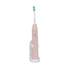 Snosha N2 pink sonic electric toothbrush in charging stand, white background